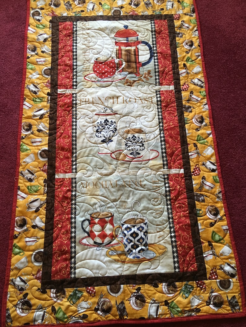 Kitchen Wall Hanging/coffee Quilted Wall Hanging Quilt/table Etsy