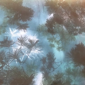 Lichtblauwe, turquoise en marineblauwe stof op maat gesneden, 100% quilterkatoen