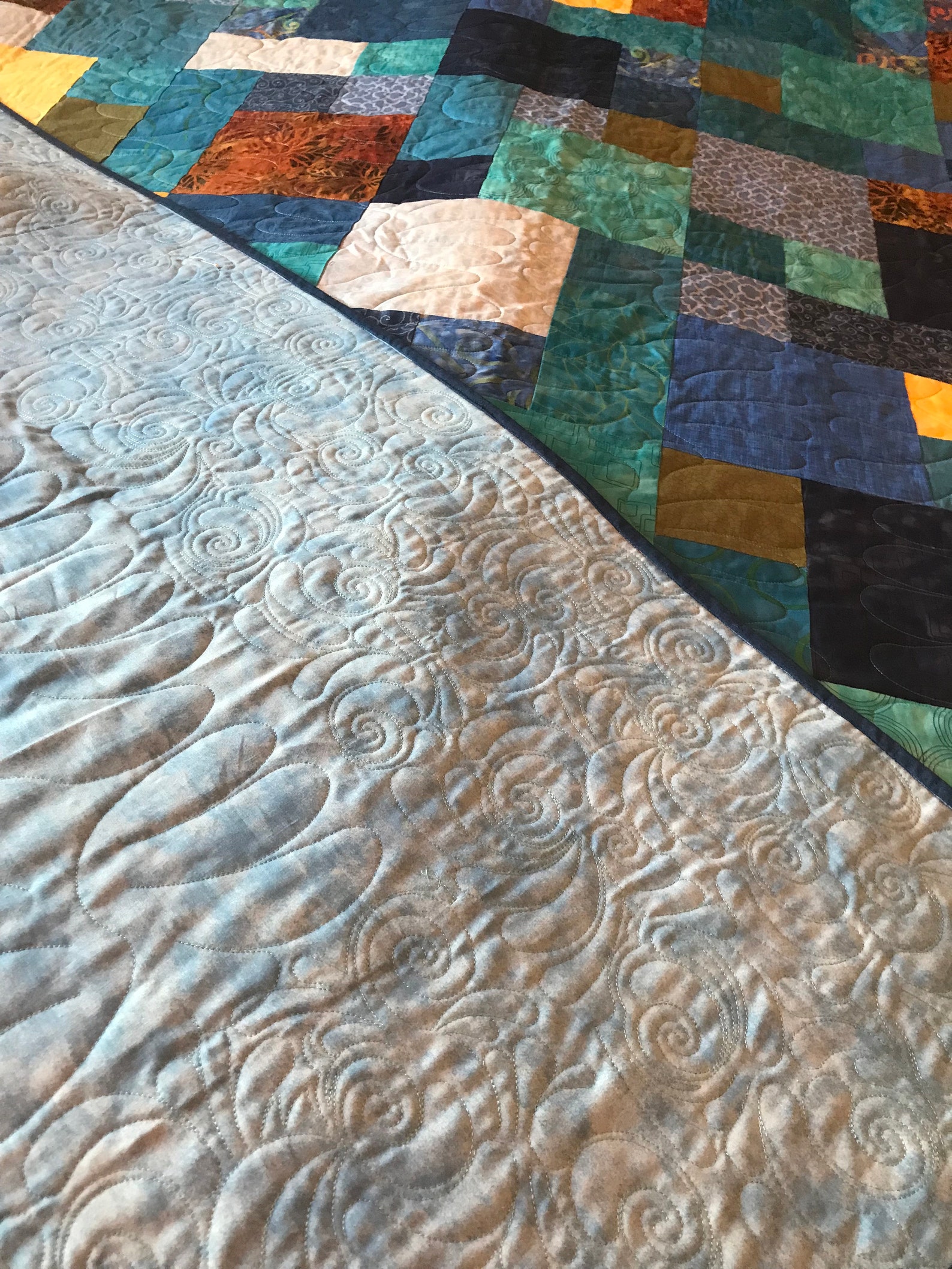 Blue King Quilts/king Quilts 104x104inches/bedding/colorful Etsy