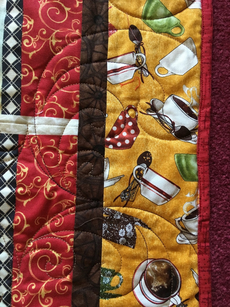 Kitchen Wall Hanging/coffee Quilted Wall Hanging Quilt/table Etsy