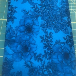 Medium Blue Fabric By The Yard, 100% Quilter's Cotton