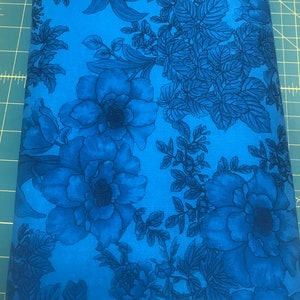 Medium Blue Fabric By The Yard, 100% Quilter&#39;s Cotton