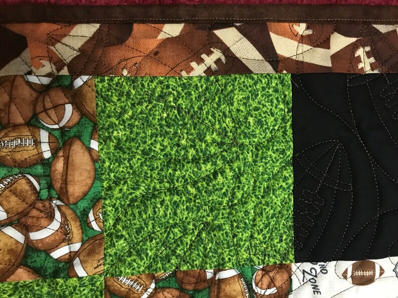 Football Baby Quilt/football Sports Gifts/baby Patchwork Crib Etsy