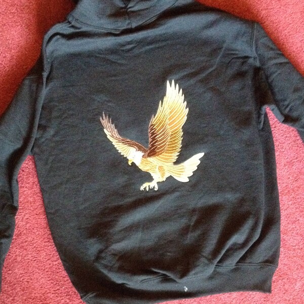 Designer Black Hand Embroidered Eagle Shirt