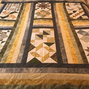 Green Quilts For Men/King Size Quilts/Queen Size Spring Patchwork Quilts/97X97 in Quilt/Bedding/Comforters/Bedspreads/Wedding Gifts
