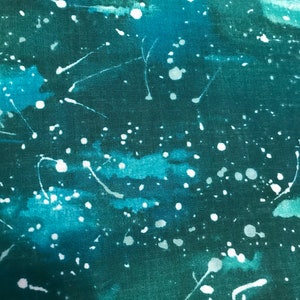 Teal Green Mit Flecken Stoff, 100% Quilter&#39;s Cotton, Light & Medium Teal Green Fabric zum Verkauf
