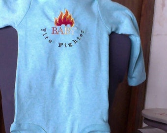 Baby Onesie/Fire Fighter Embroidered Shirt/Baby Shower Gift/Toddler T-shirt/Birthday Onesie/Baby Bodysuit/Girl Onesie/Boy Onesie/Unisex Baby