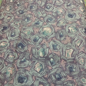 Turquoise, Blue And Gray With Geometric Design,Fabric By The Yard, 100% Quilter&#39;s Cotton,Turquoise Fabric For Sale,Blue Fabric,Gray Fabric