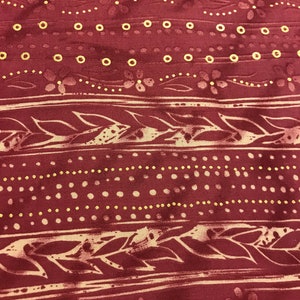 Burgundy Border Fabric,Maroon Beige And Gold Floral Plant Print,Beige Fabrics,Maroon Fabrics,Floral Print Fabrics,100% Quilter&#39;s Cotton