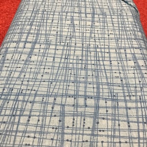 Turquoise Fabric With Blue Lines And Dots Print Design,Fabric By The Yard, 100% Quilter&#39;s Cotton,Turquoise Fabric,Blue Fabrics