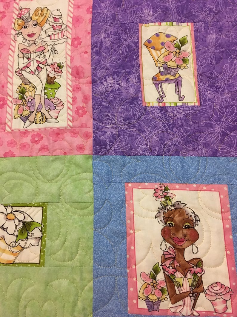 Full Size Girl Colorful Quilt Gift Idea Handmade/pink Quilt Etsy