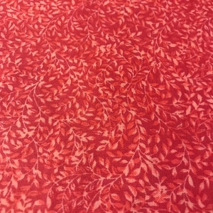 Dark and Pastel Pink Coral Fabric With Small Leaf Pattern, Fabric By The Yard, 100% Quilter&#39;s Cotton,Pink Fabric,Coral Fabric  For Sale