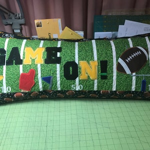 Football Body Large Lumbar Pillow Cover Or Table Runner 16X38 inches/Football Lovers Pillow/Sports Team Gifts/Football Season Table Runners