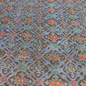 Blue With Red Accent Fabric By The Yard, 100% Quilter's Cotton, Blue  Fabric For Sale