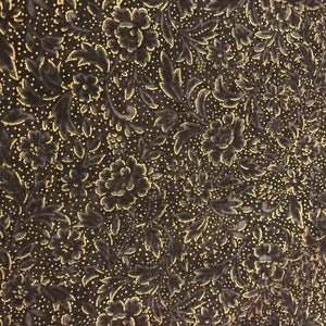 Multi Shades Gray Fabric With Floral Design And Gold Accents, Gray Fabric, Gray Fabric With Floral Print,100% Cotton Fabric,Floral Fabrics