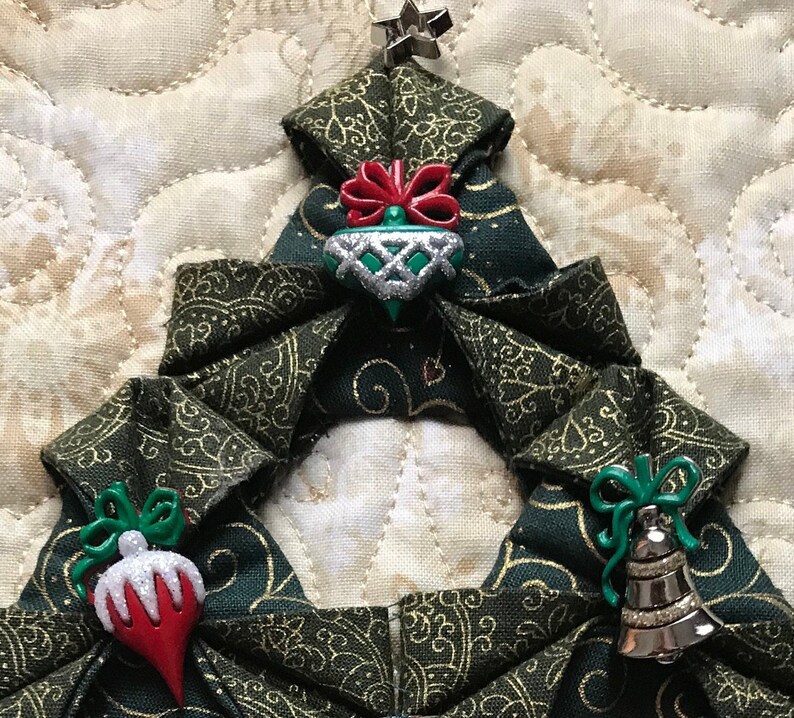 Origami Christmas Tree Wall HangingChristmas Tree Door Hanger QuiltChristmas Tree Wall Decor3 D Christmas Tree Wall ArtTree Door Hanging