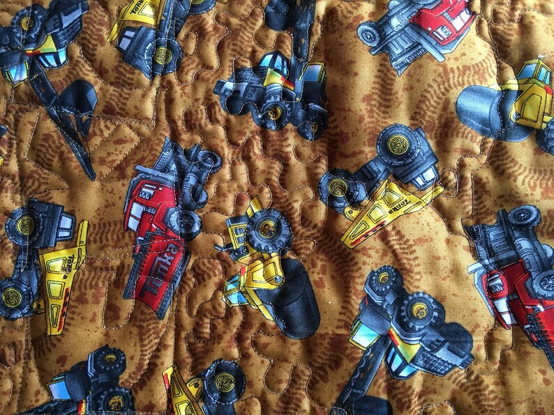 Custom Monster Trucks Applique Crib Quilt for Boys Nursery Etsy