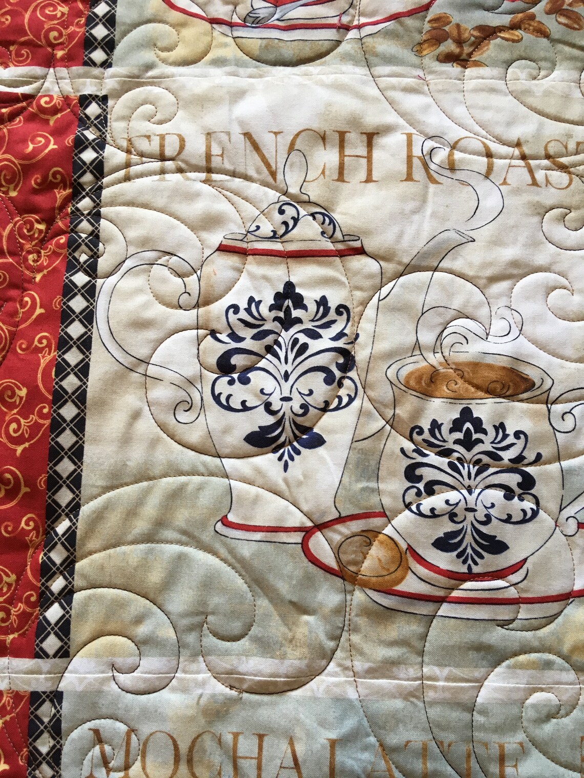 Kitchen Wall Hanging/coffee Quilted Wall Hanging Quilt/table Etsy