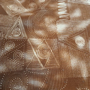 Brown And Beige Geometric Print Fabric,Brown Fabrics,Beige Fabrics,100% Quilter&#39;s Cotton,Beige Geometric Print Fabrics