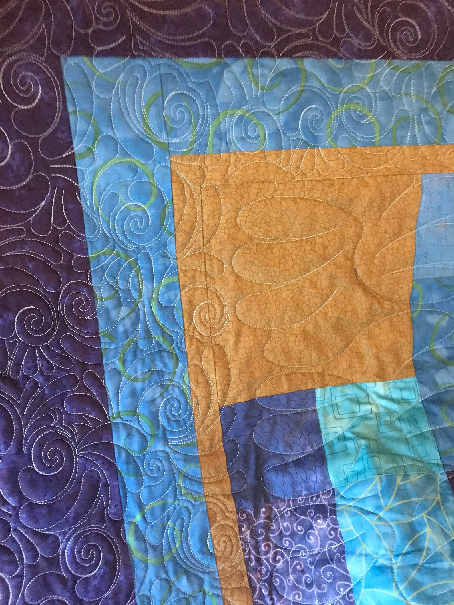 Blue King Quilts/king Quilts 104x104inches/bedding/colorful Etsy