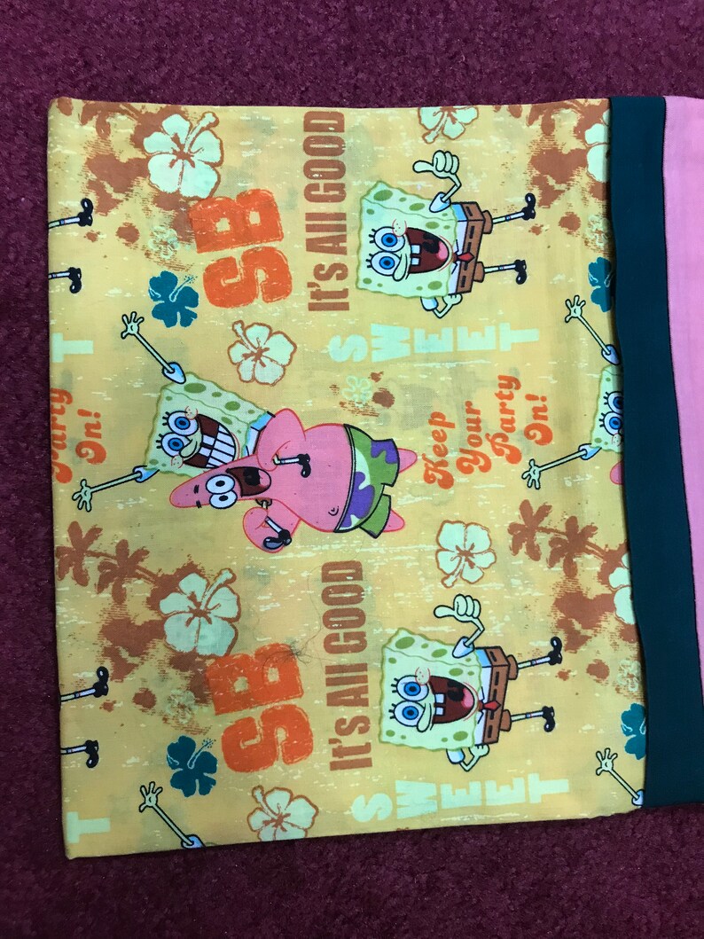 One Spongebob Standard Size Pillowcase/custom Pillowcases Etsy