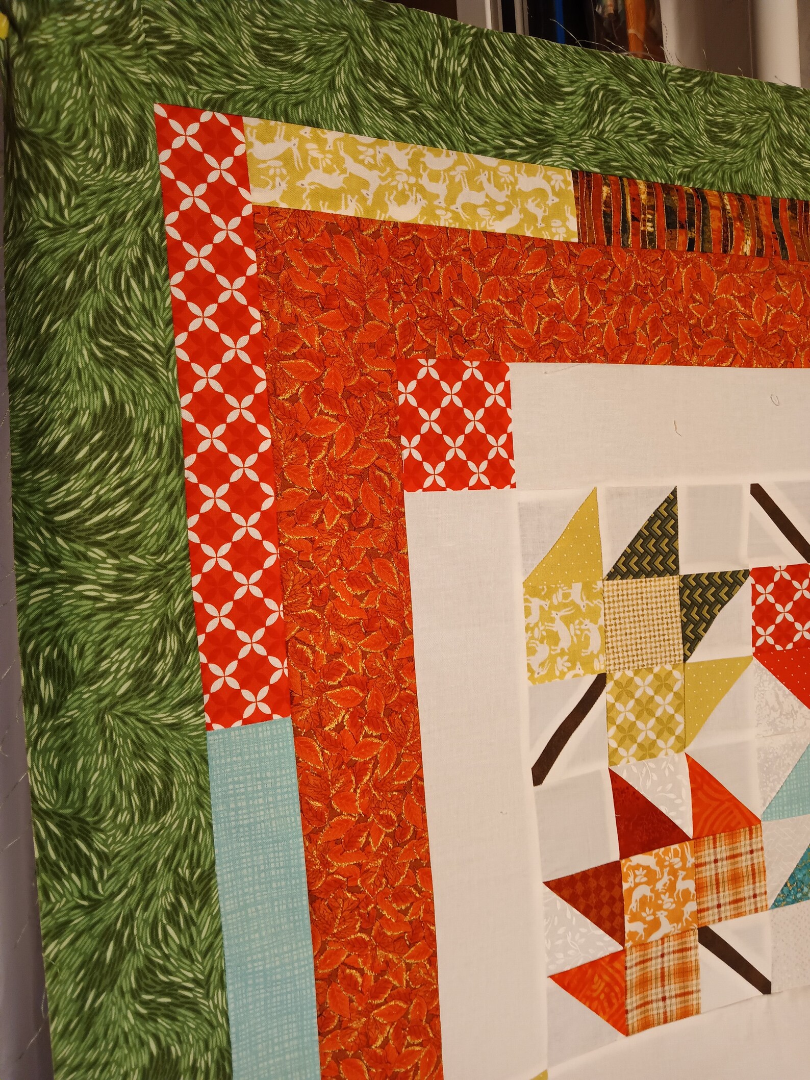 Custom Fall Harvest Throw Quilt,pumpkins and Leaves Patchwork Throw ...