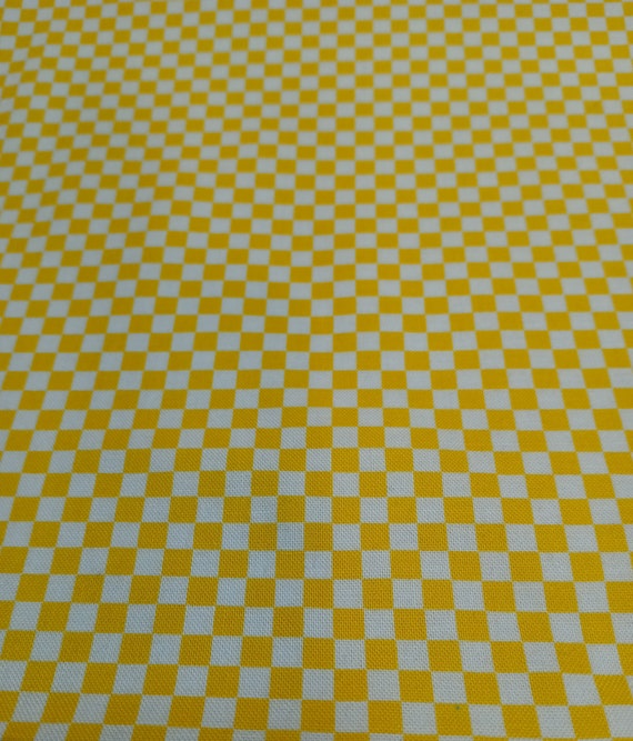 Gelb Und Weiß Karierter Stoff, Stoff lose Ware, Gelber Stoff