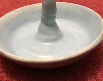 Baby Blue Ceramic Jewelry Dish/Jewelry Dish/Ring Dish/Ceramic Dish/Trinket Dish/jewelry Bowl/Ceramics and Pottery/Ceramic Ring Dish/Gift