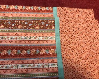 Coral Pillowcases/Set Of 2 Standard Size Floral Peachy Coral Pillowcases OR Burgundy /Pillowcases For Christmas/Stocking Stuffers Gifts