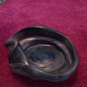 Ceramic Ash Tray/Steel Gray Ashtray/Ceramics And Pottery/Christmas Gift Ideas/Gift for Men or Women/Gift For Smoker/Ceramic Gift/Ash Tray
