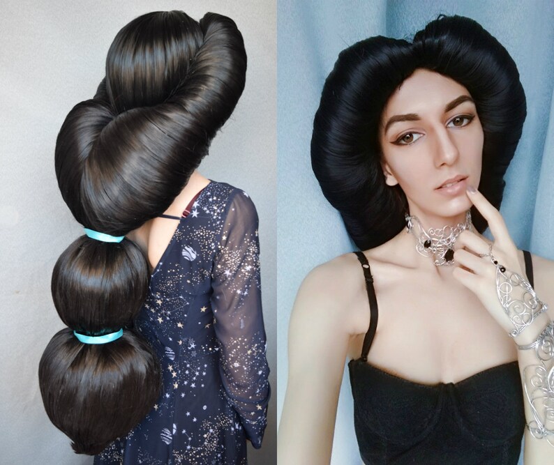 Princess Jasmine Cosplay Wig Disney Etsy
