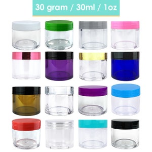 High Quality 5 Gram/ml Plastic Small Sample Container Jars for Cosmetic  Cream Makeup Jewelry Beads Art Craft Supplies Food BPA Free 