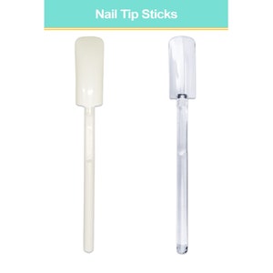 Plastic Nail Tip Display Sticks - Perfect for Creating and Practicing Nail Art Patterns & Designs Swatch Nail Polish Colors