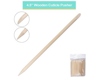 New Unused Short Natural Wood Thin Cuticle Pusher Sticks for Kids School Home DIY Arts & Craft Mixing Adhesive Glue Paint Project Supply