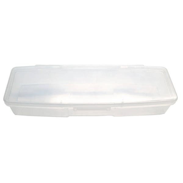 Small Clear Translucent Plastic Personal Storage Box Container - Store Arts & Crafts Supplies Makeup/Nail Brushes Loose Beads and Buttons