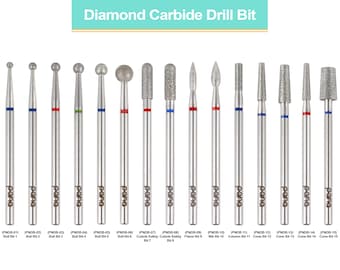 PANA NEW! 3/32" Diamond Carbide Nail Drill Bit For Electric Dremel Drill Machine - Different Bit Shapes Available