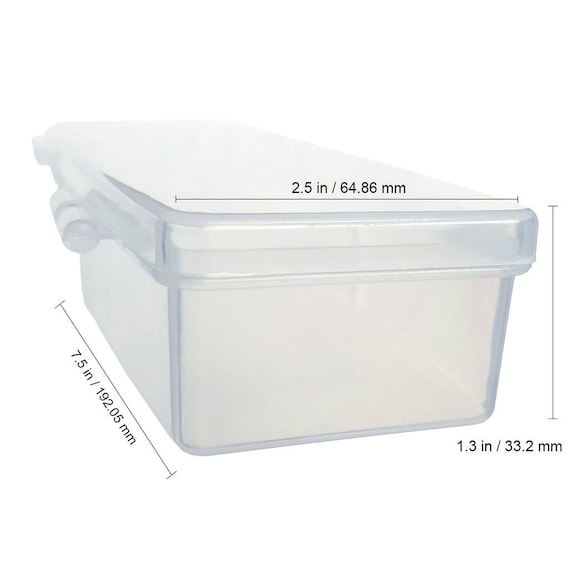 Small Clear Translucent Plastic Personal Storage Box Container