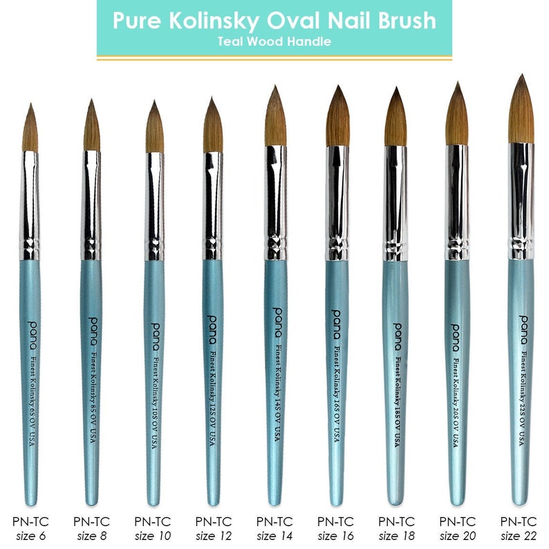 Pana Finest 100 Pure Kolinsky Nail Brush With Oval Crimped Etsy