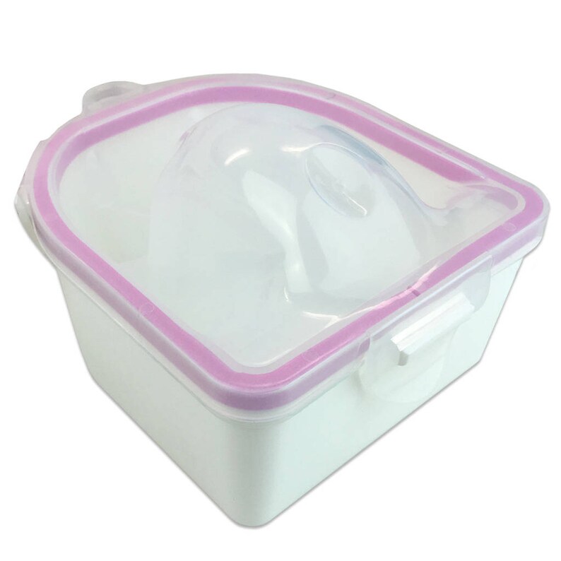 Pink Plastic Acetone Proof Manicure Soak Bowl With Removable Image 0