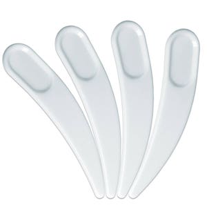 Pana White Curved Boomerang Plastic Makeup Cosmetic Spatula - Etsy
