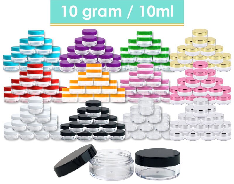 10 Gram Ml Plastic Small Sample Container Jars For Cosmetic Etsy