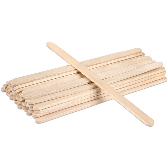 Small Thin Natural Wooden Popsicle Stick Stirrer for Kids Etsy
