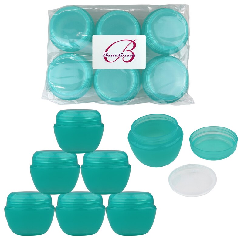 6 High Quality 50 Gram/ml Plastic Oval Container Jars With Etsy