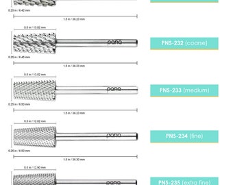 Pana 3/32 Tapered Barrel Carbide Nail Drill Bit Extra Fine to