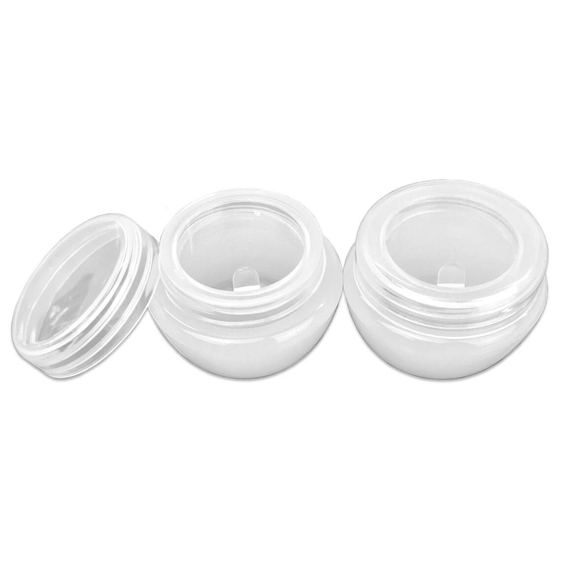 20 Gram 20 ml Round Oval Plastic White Container Jars with Etsy