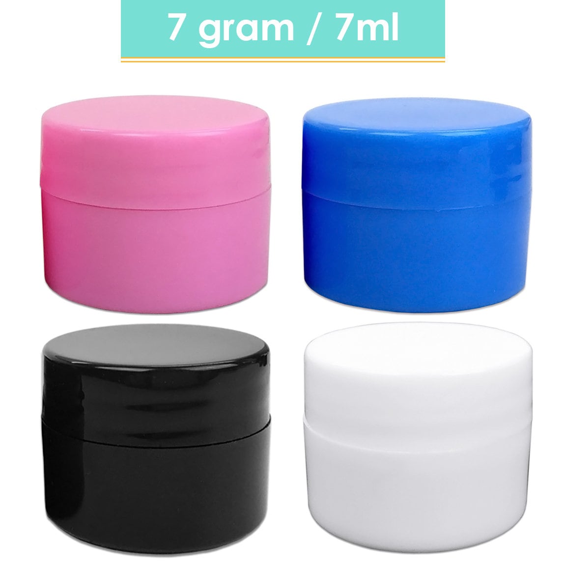 Beauticom 60 Grams/60 ml (2 oz) Round Clear Leak Proof Plastic Container Jars with Blue Lids for Travel Storage Makeup Cosmetic Lotion Scrubs Creams