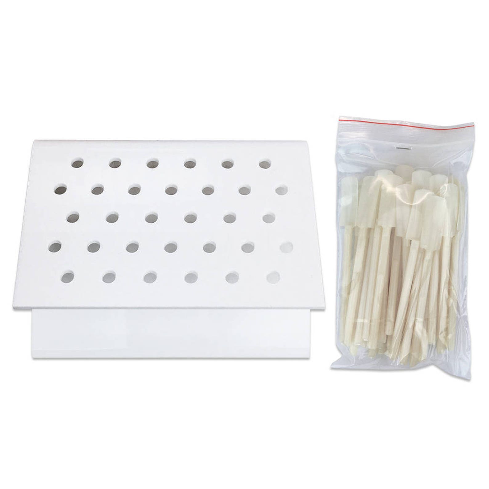 32 Piece Natural White Plastic Nail Tip Sticks With Display Etsy