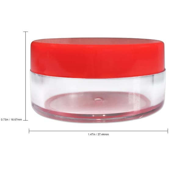 10/50Pcs 3 Grams Sample Containers With Lids Small Little Mini Tiny  Containers Clear Acrylic Plastic Sample Jars For Cosmetic Creams Makeup  Nails 3g/3