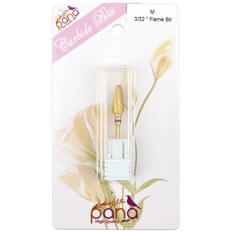 Professional Gold Flame Safety Nail Carbide Drill Bit - Medium Grit