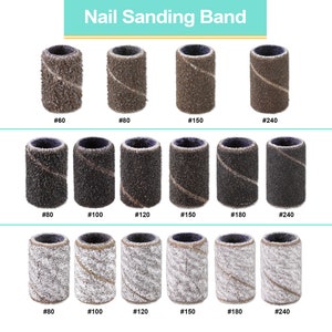 PANA 100 Pieces Nail Sanding Bands for Nail Drill Bits File